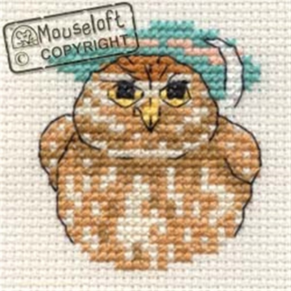 mini broderisett - korssting sett - little owl