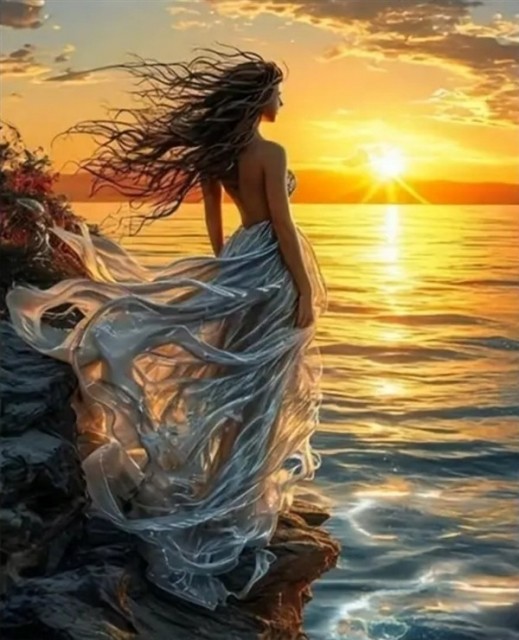 Paint by numbers - Solnedgang 40x50cm