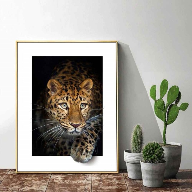 Diamond painting - Vakker leopard 30x40 cm