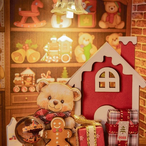 Santa`s toy shop - Byggesett m/lys 