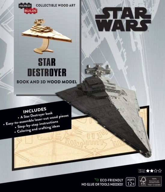 Star Wars byggesett i tre med bok - Star destroyer 2/4