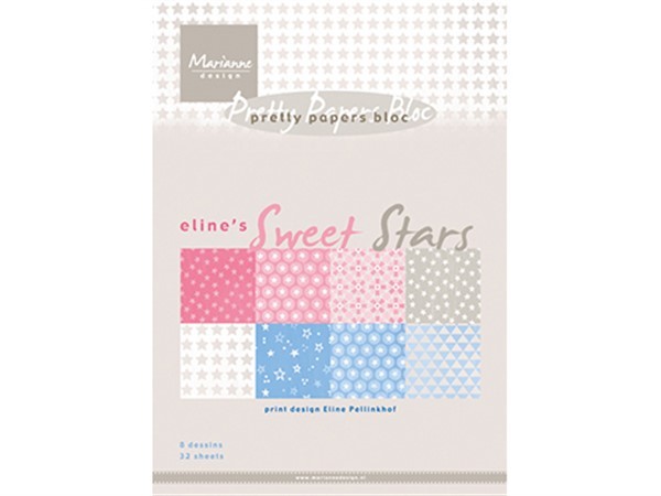 Marianne Design Papirblokk A5 – Eline’s Sweet star