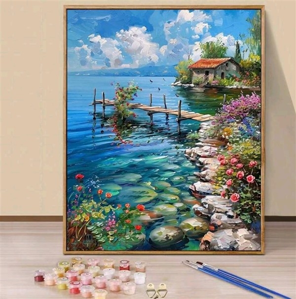 Paint by numbers - Stillhetens Havn 50x40cm