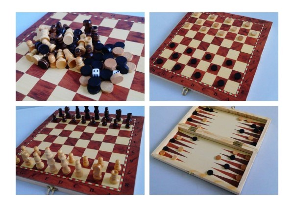 Brettspill - Sjakk, backgammon & dam