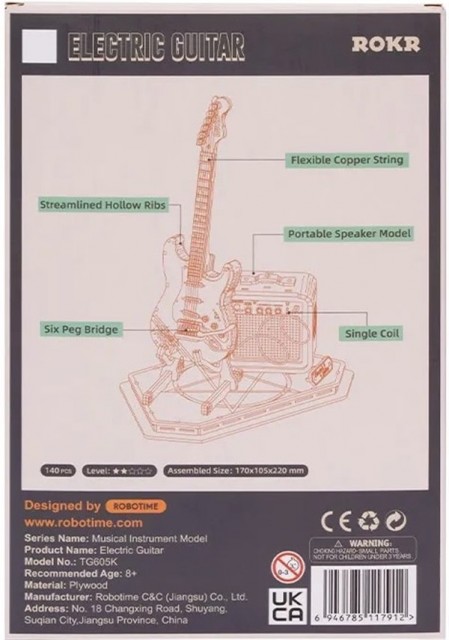 Elektrisk gitar - Byggesett i tre