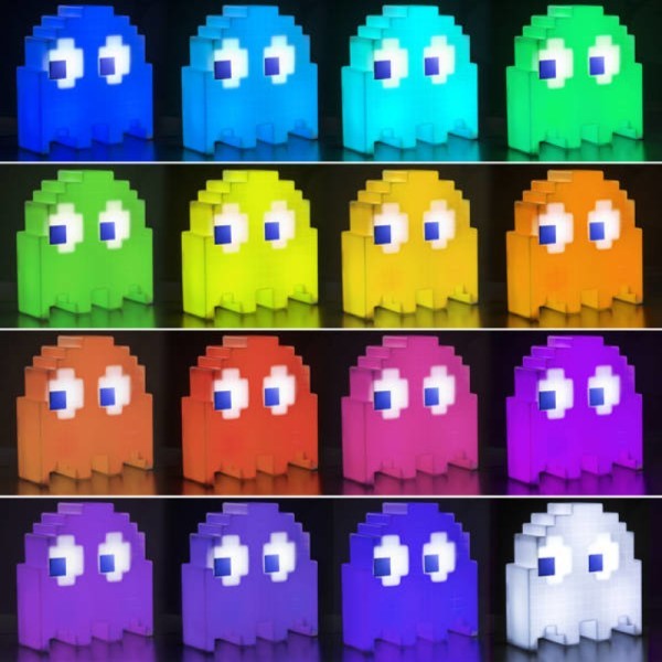 Alle fargene til Pac-Man lampa