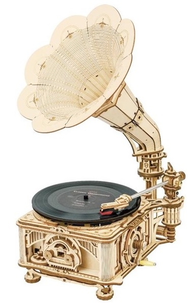 Platespiller - Fungerende grammofon byggesett for vinylskiver