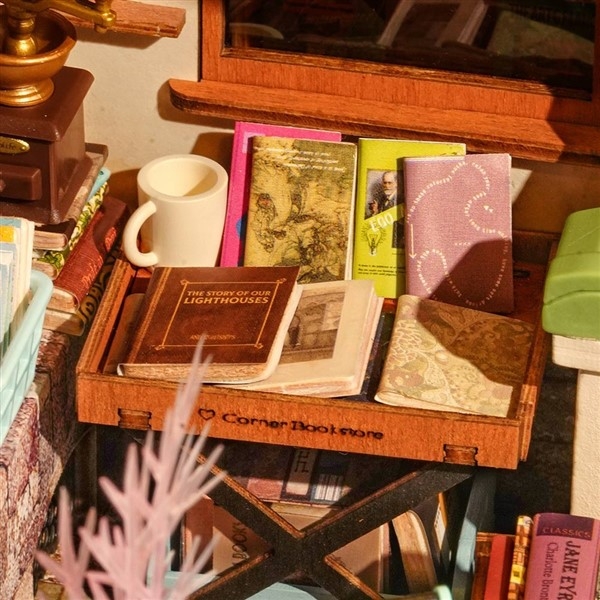 Corner bookstore - Byggesett m/ lys