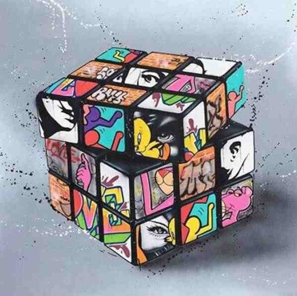 Diamond painting - Art Cube 40x40 cm
