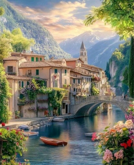 Paint by numbers - Italiensk drøm 40x50cm