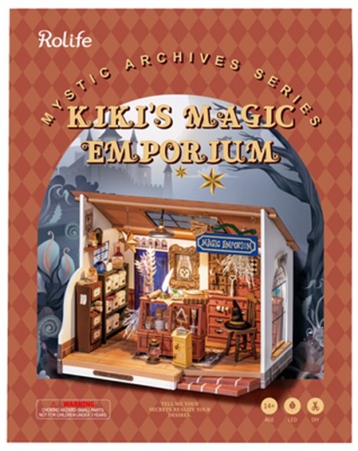 Kiki`s magic imporium - Byggesett m/ lys - DIY Miniature Room