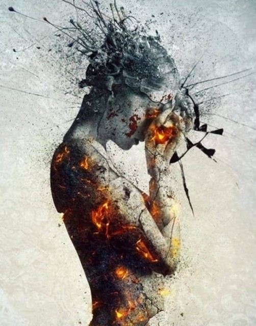Diamond painting - Exploding Woman 40x50 cm