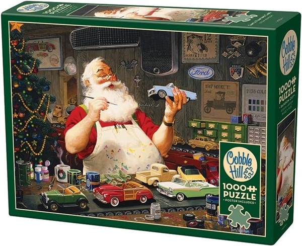 Cobble Hill puslespill - Santa painting cars