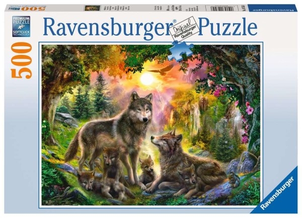 Ravensburger puslespill - ulvefamilie