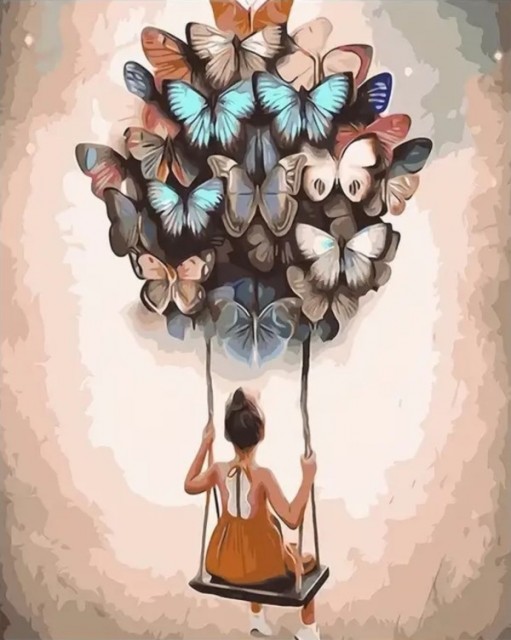 Paint by numbers - Butterfly Swing 40x50cm