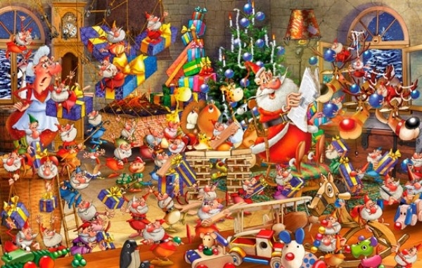 Piatnik puslespill - Christmas chaos 1000