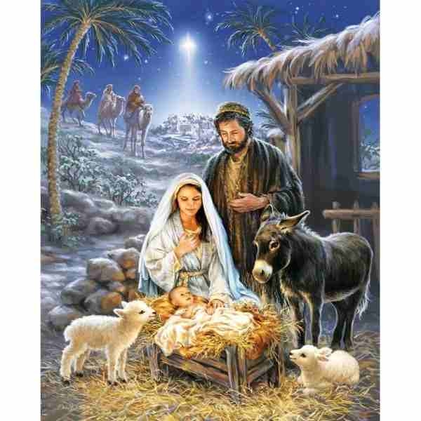 Diamond painting - Jesu fødsel 40x50cm