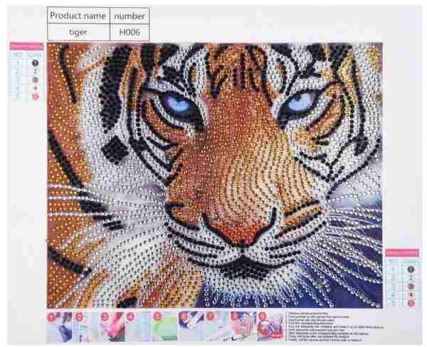 Diamond painting - Tiger 20x15 cm