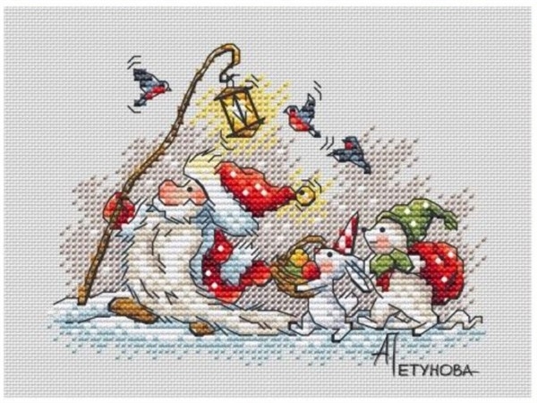 Korssting pakke - Going to the New Year 23x19cm - 14CT