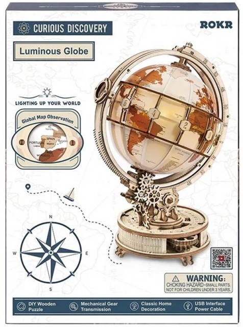 Globus byggesett med lys