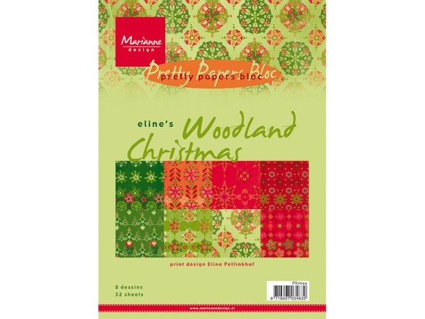 Marianne Design – Papirblokk A5 – Eline’s Woodland Christmas