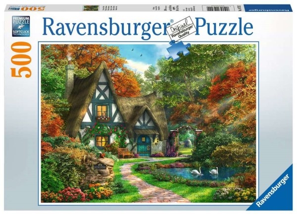 Ravensburger puslespill - Hytte på høsten