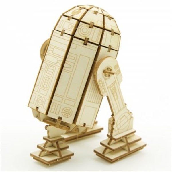 Star Wars byggesett i tre med bok - R2-D2