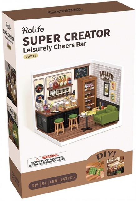 Leisure cheers bar - Byggesett m/ lys - DUY miniature room