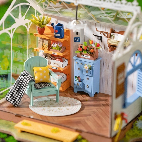 Dreamy Garden House - Byggesett m/ lys - DIY Miniature Room