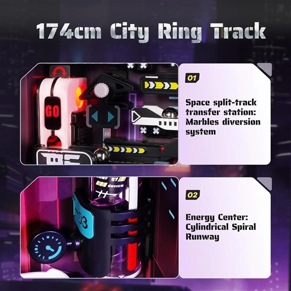 Kulebane med lys - Byggesett - The future city