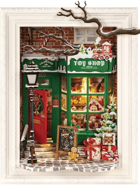 Santa`s toy shop - Byggesett m/lys 