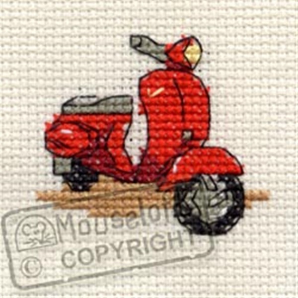 mini korssting - rød scooter