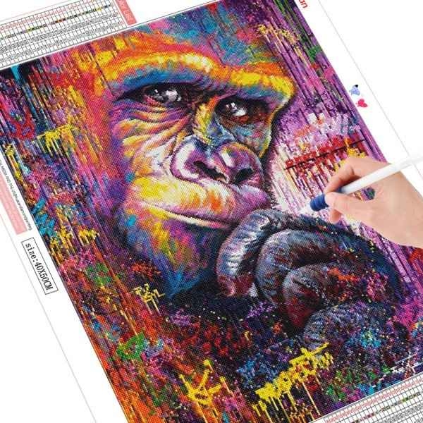 Diamond painting - Colorful Monkey 40x50 cm