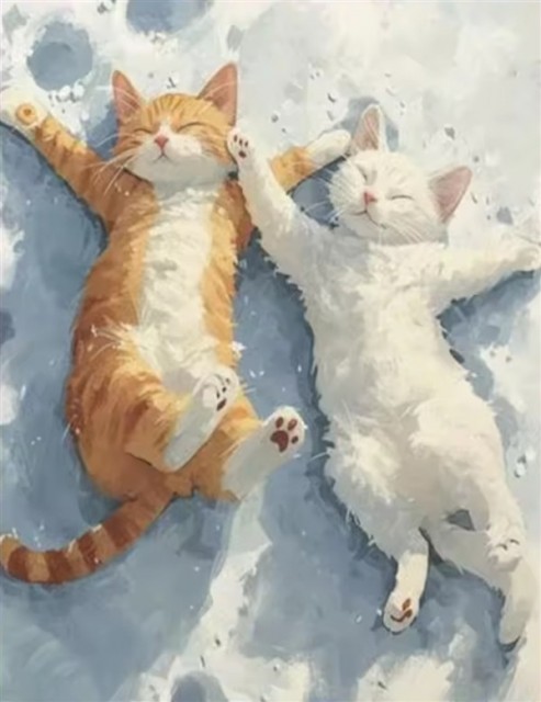 Paint by numbers - To katter 40x50cm