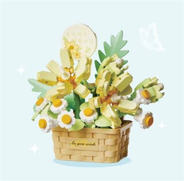 Mini 3D byggesett - Blomster i kurv