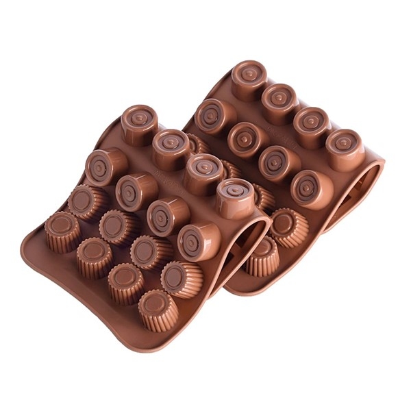 Silikon sjokoladeform 24 klassiske biter