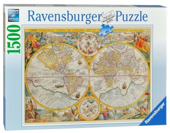 Ravensburger puslespill - World Map - 1500 brikker