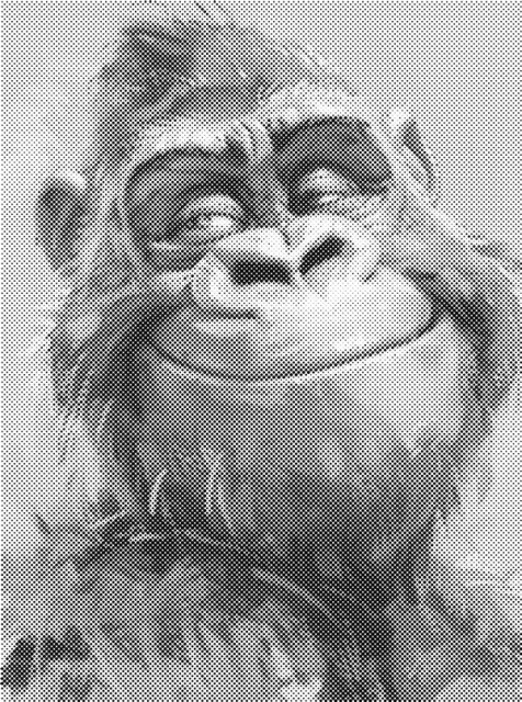 Dots painting / prikkmaling - Selvsikker ape 30x40cm