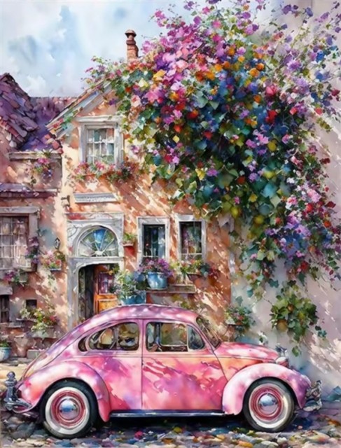 Paint by numbers - Rosa harmoni 40x50cm