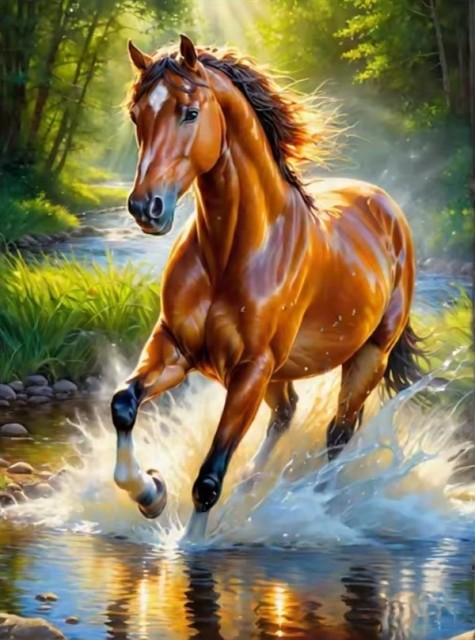 Diamond painting - Hest 40x50cm