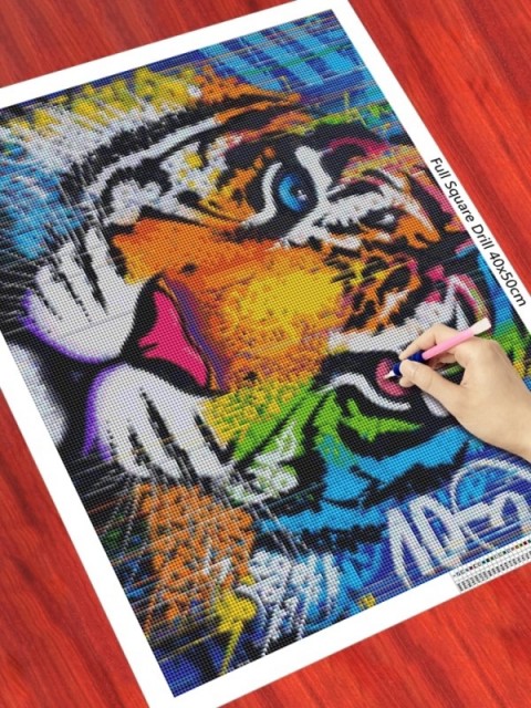 Diamond painting - Art work - Tiger 40x50 cm
