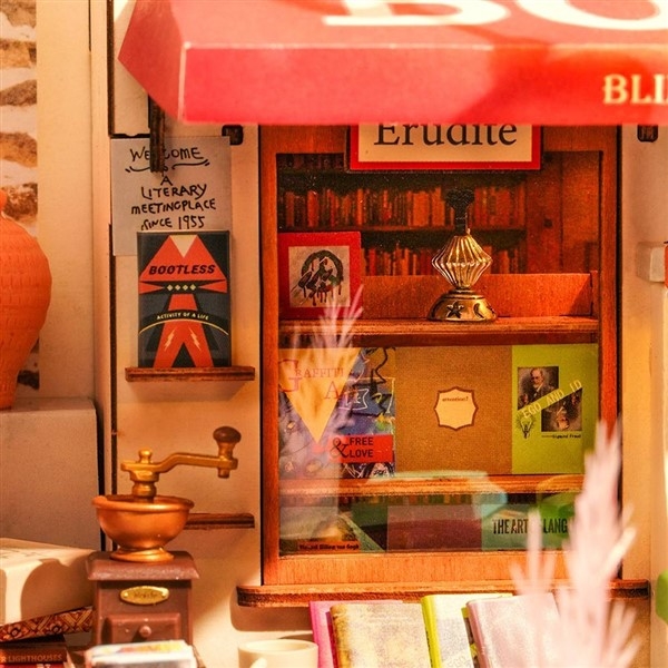 Corner bookstore - Byggesett m/ lys