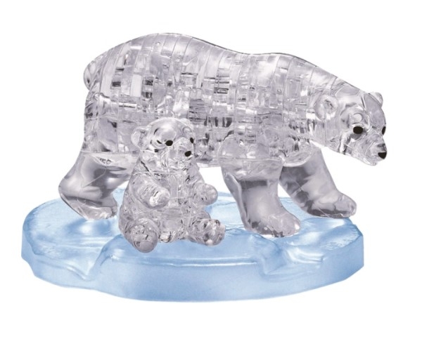 3D puslespill - Isbjørn familie - 40 biter