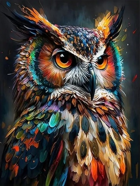 Paint by numbers - ugle 40x50cm