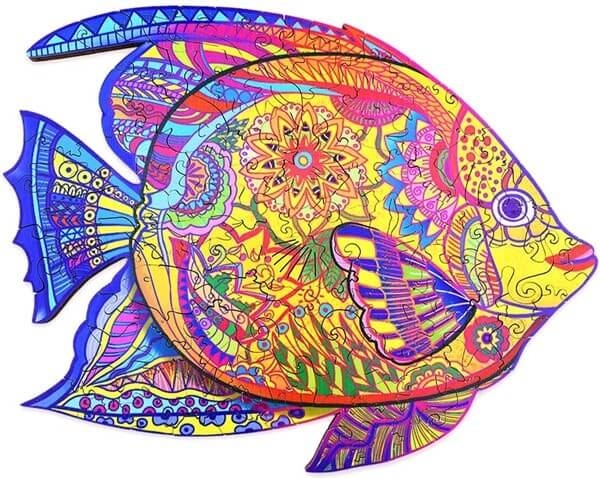 Figur puslespill i tre - Fisk