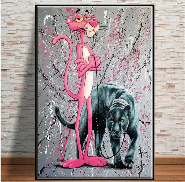 Diamond painting - The Pink Panther 40x50cm