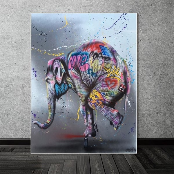 Diamond painting - Art work elephant 40x50 cm