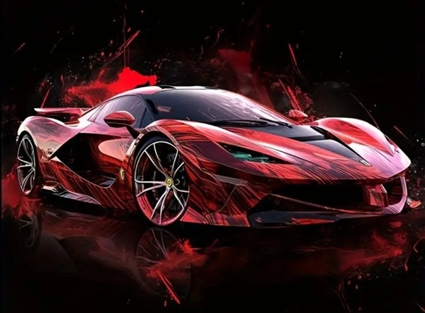 Paint by numbers - Ferrari SF90 Spider  50x40cm