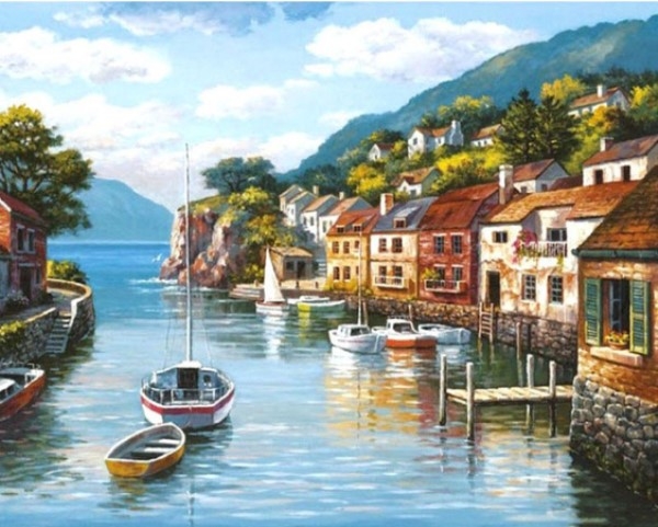  Paint by numbers - By ved fjorden 40x50cm