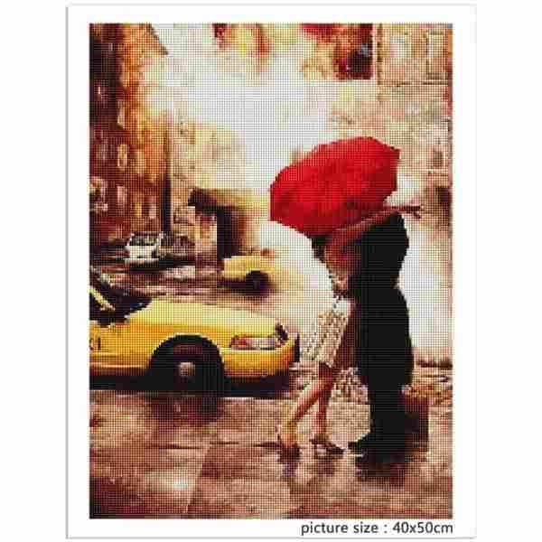 Diamond painting - Red Umbrella 40x50 cm
